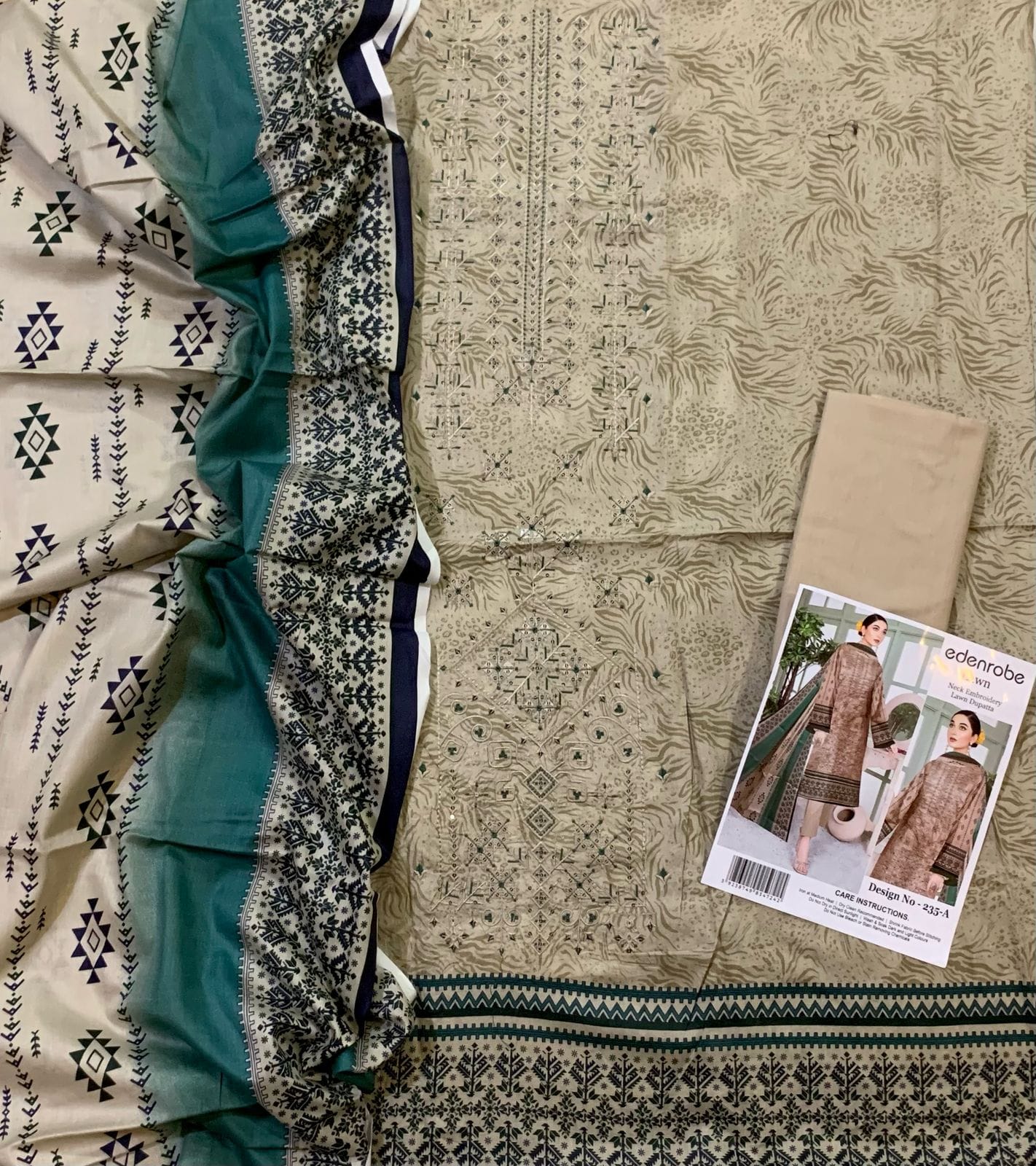 Edenrobe Digital Printed Lawn D 235 A,B FJ