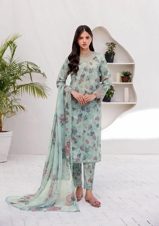 Farasha Printed Lawn Sky Breeze FJ