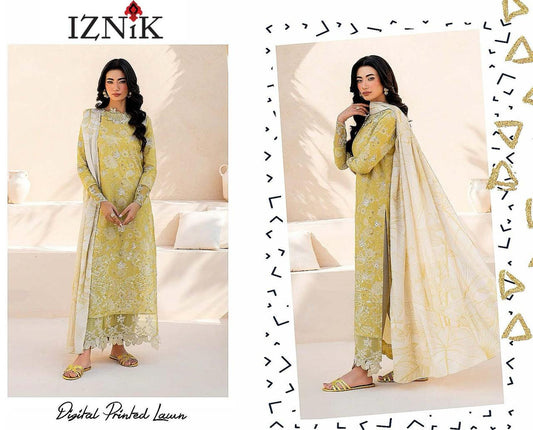 IZNIK Digital Printed Lawn 3pc EFL-08 FJ