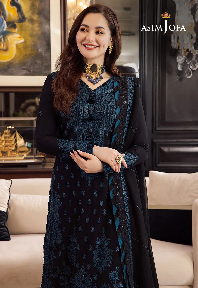 Asim jofa EMBROIDERED LAWN SILK 3 PCS AJRN-02 FJ