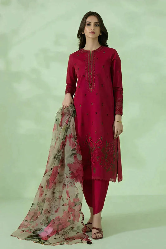 Laam Libaas 3Pcs Embroidered Lawn -677 FJ