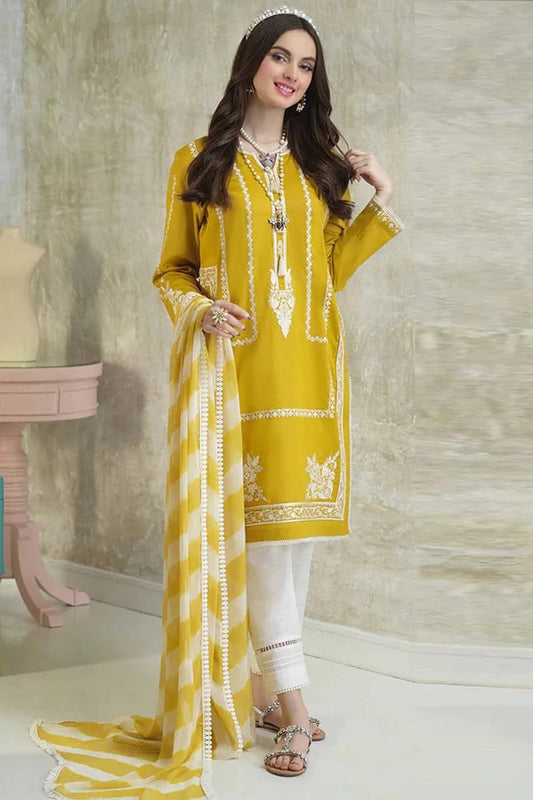 ASIM JOFA 3Pcs Embroidered Lawn -VM3176 FJ
