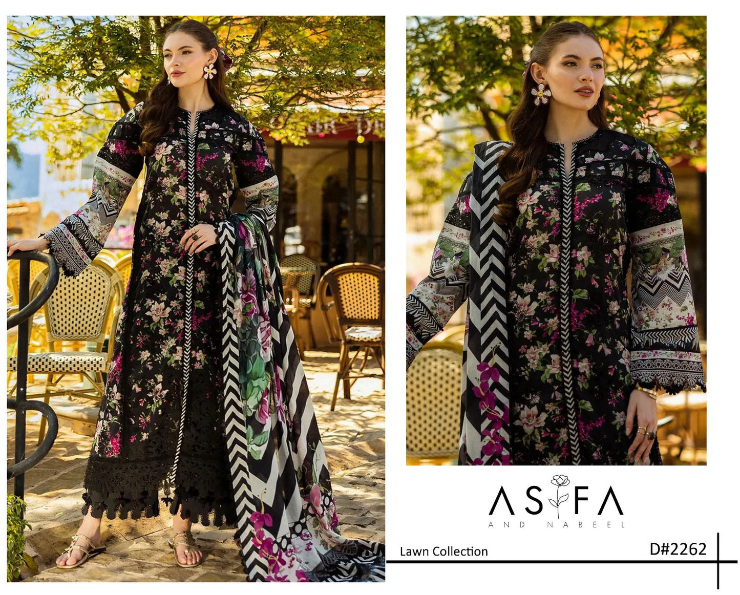 ASIFA Printed Lawn 3PCS D2262 FJ